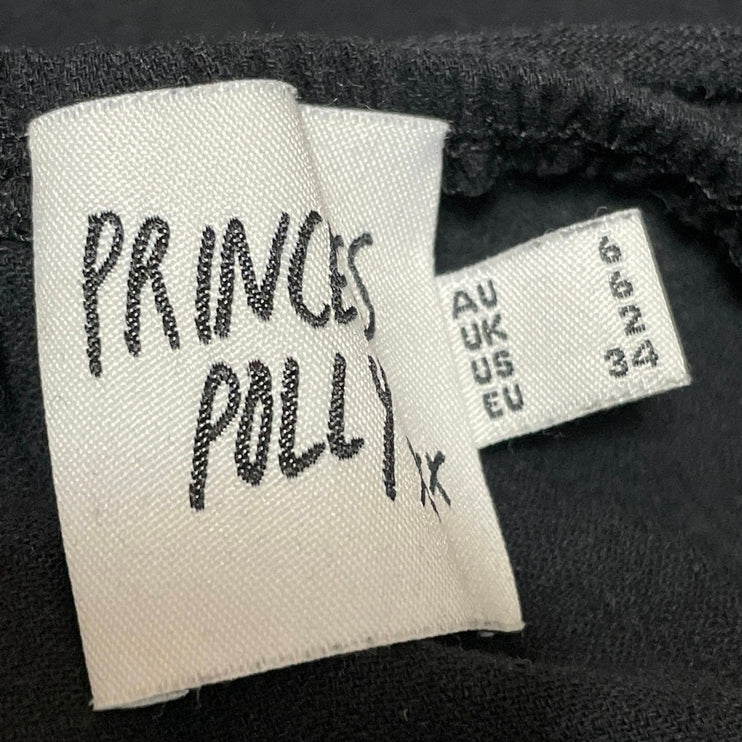 Princess Polly Black Sleeveless Crossback Deep V Neck Tiered A Line Maxi Dress 2