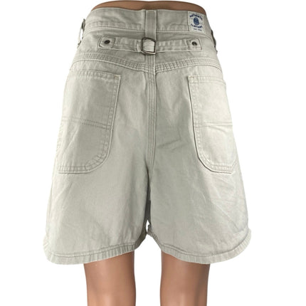Women's Gray High Waisted A Line Relaxed Fit Casual Denim Jean Shorts Size M