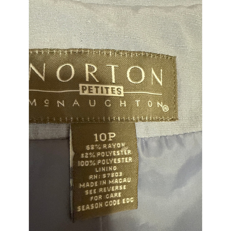 Vintage Norton Mcnaughton Women's Blue Long Sleeve Blazer Coat Jacket Size 10P