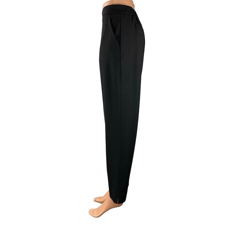 Banana Republic Hayden Black High Rise Straight Wide Leg Trousers Dress Pants 12