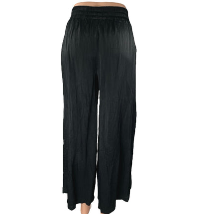 Oxxo Women's Black High Waisted Pull On Palazzo Wide Leg Trousers Pants Size XS