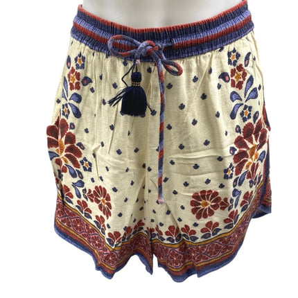 Farm Rio Multicolor Linen Floral Bandana Sleeveless Cami Tank & Shorts Set S/M