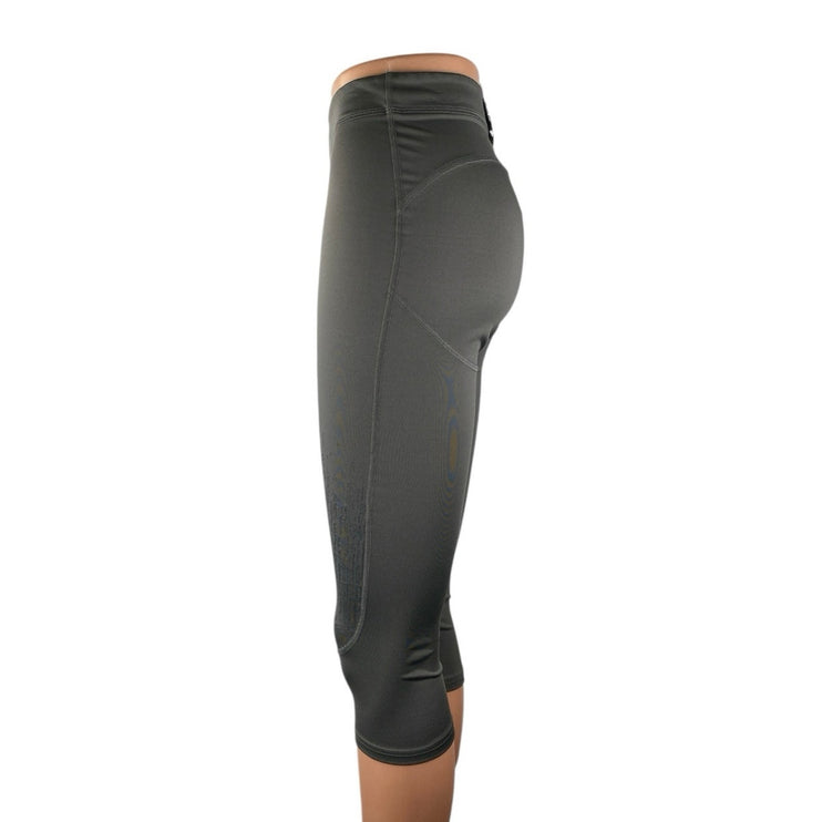 Gymshark Women's Gray Mid Rise Yoga Workout Capri Athletic Leggings Pants Size S