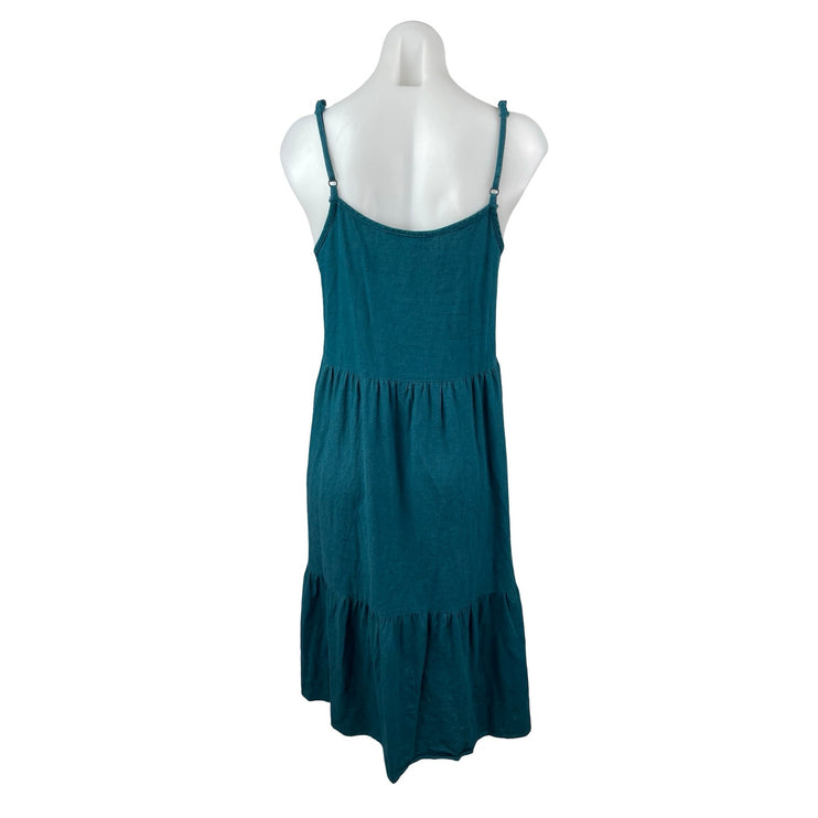 Urban Outfitters Urban Renewal Eco Linen Sleeveless Tiered Midi A-Line Dress S/M