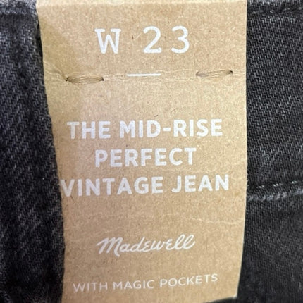 NEW Madewell The Perfect Vintage Women's Black Mid Rise Skinny Denim Jeans 23