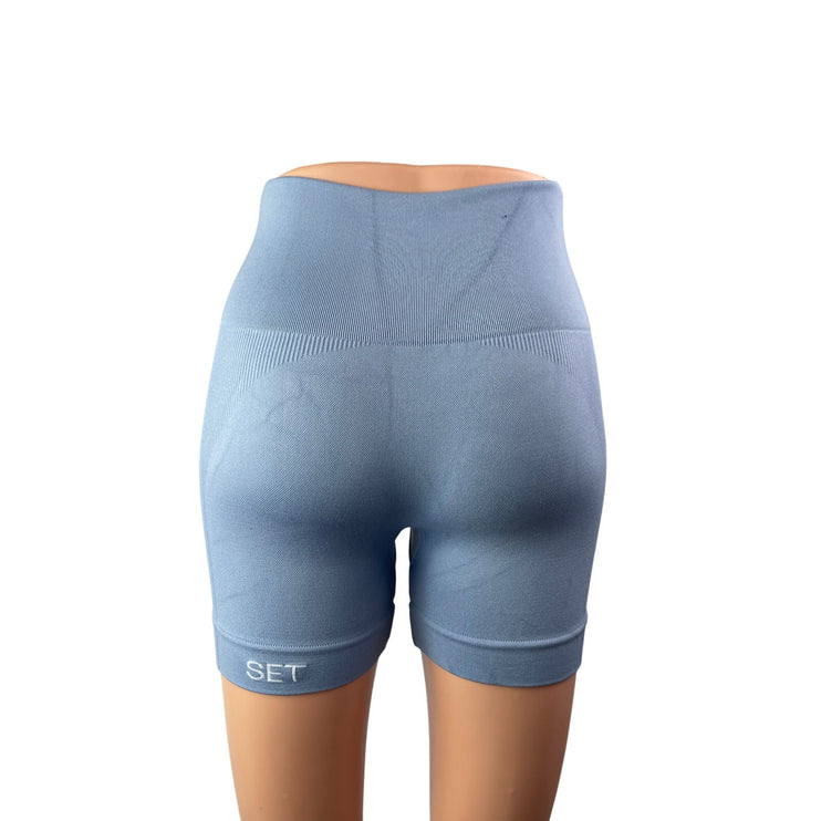 Set Active x MadHappy Women's Blue Yoga Workout Athletic Biker Short Size XS