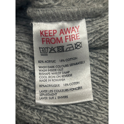 Urban Outfitters Gray Long Sleeve Ribbed Knit Crew Cropped Sweater Top Size XS