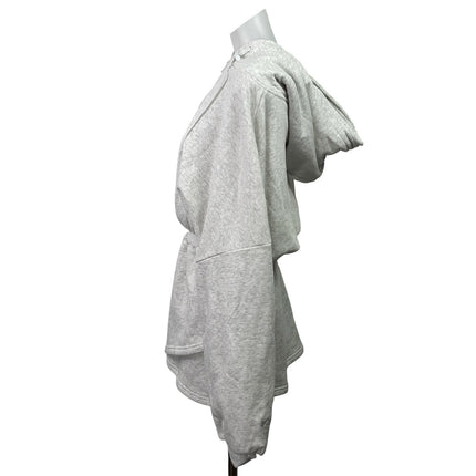 NEW Popflex Game Day Women Gray Half Zip Hoodie Hooded Blouson Mini Dress Size S