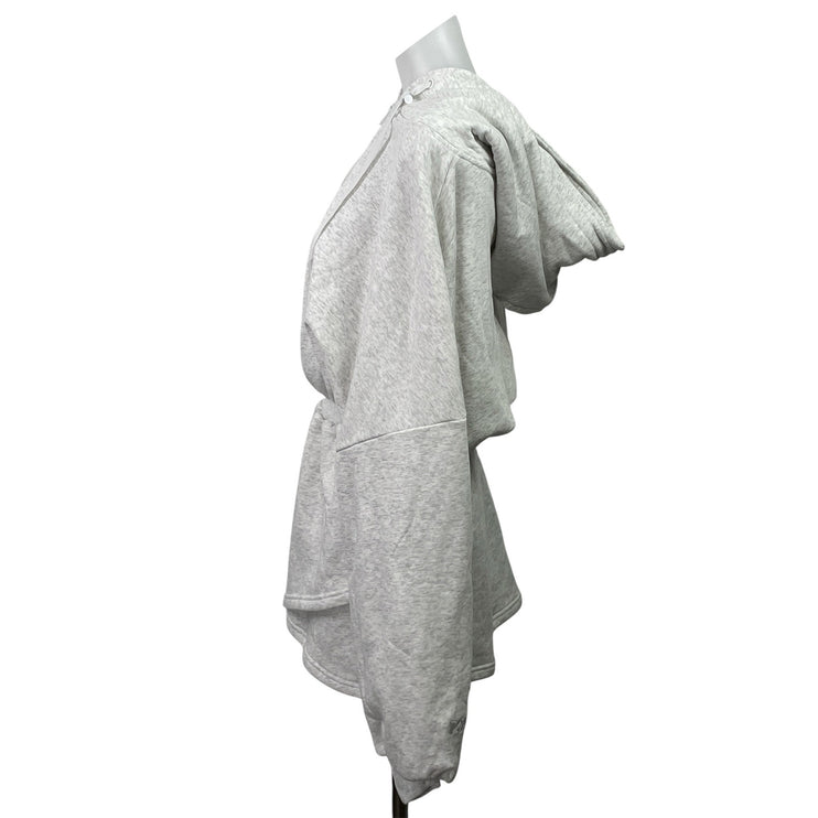 NEW Popflex Game Day Women Gray Half Zip Hoodie Hooded Blouson Mini Dress Size S