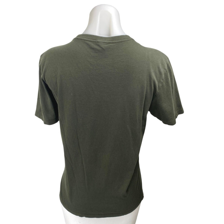 Reiss Women's Green Short Sleeve Crew Neck Cotton Basic T Shirt Tee Top Size S