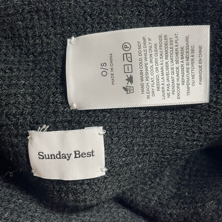 Aritzia Sunday Best Womens Black Waffle Knit Gym Athletic Activewear Headband OS