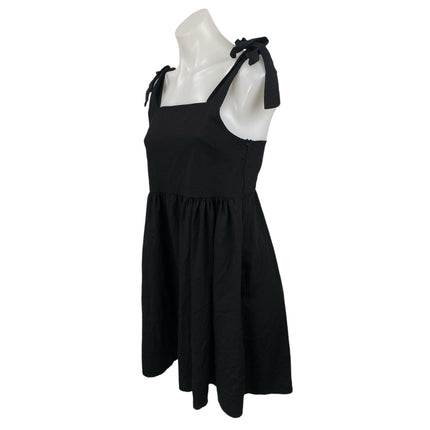 Clarisbelle Women's Black Tie Strap sleeveless Mini Tank Flare A-Line Dress Sz S