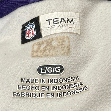 NFL Team Apparel Baltimore Ravens Heather Gray Fleece Hoodie Hooded Sweatshirt L