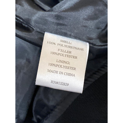 REMI X REVOLVE Ellen Women's Black Faux Vegan Leather Quilted Bomber Jacket Sz L