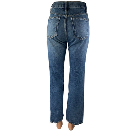MNG Mango Matilda Women's Blue Mid Rise Medium Wash Straight Denim Jeans Size 1