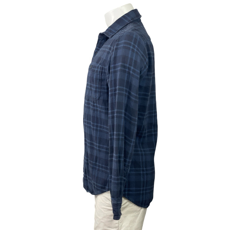 Bonobos Men Blue Plaid Slim Fit Chest Pocket Long Sleeve Button Down Shirt Top M
