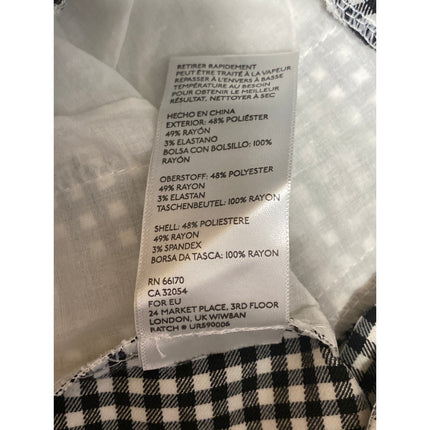 Urban Outfitters Womens Gingham Plaid Check High Rise Mini Flare A-Line Skirt S
