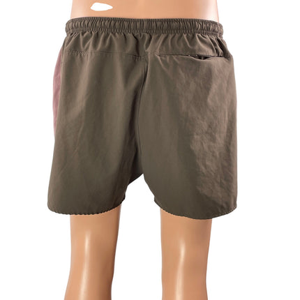 Outdoor Voices Men's Brown Pink Pull On Running Workout Athletic Shorts Size XL