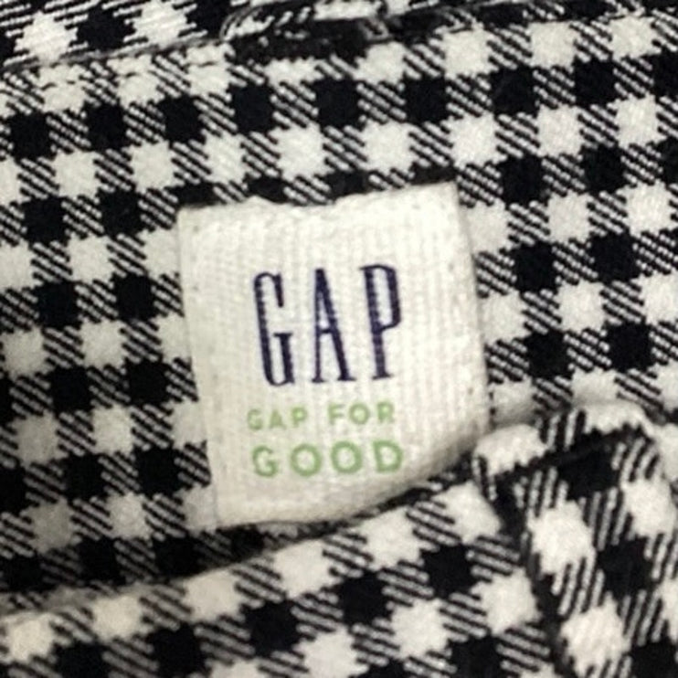 Gap Black White Gingham Check Mid Rise Stretch Skinny Ankle Casual Pants Size 2