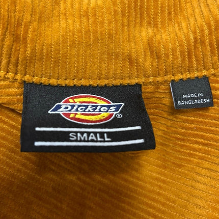 Dickies Men's Tan Corduroy Long Sleeve Button Up Pocket Shirt Jacket Size S