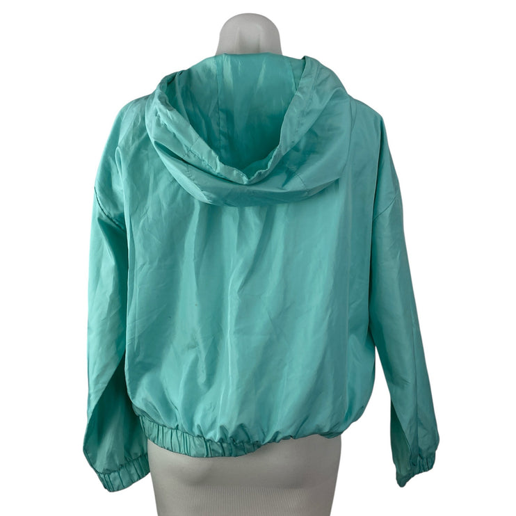 Forever 21 Women's Blue Hoodie Hooded Long Sleeve Windbreaker Jacket Size M