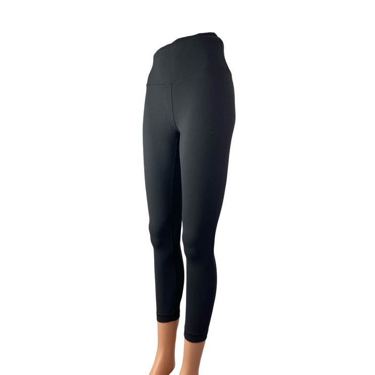 Lululemon Women's Black Yoga Workout Gym Cropped Athletic Leggings Pants Size 4