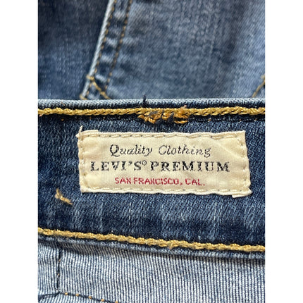 Levi's Mile High Super Skinny Women Blue Medium Wash Skinny Denim Jeans Size 27