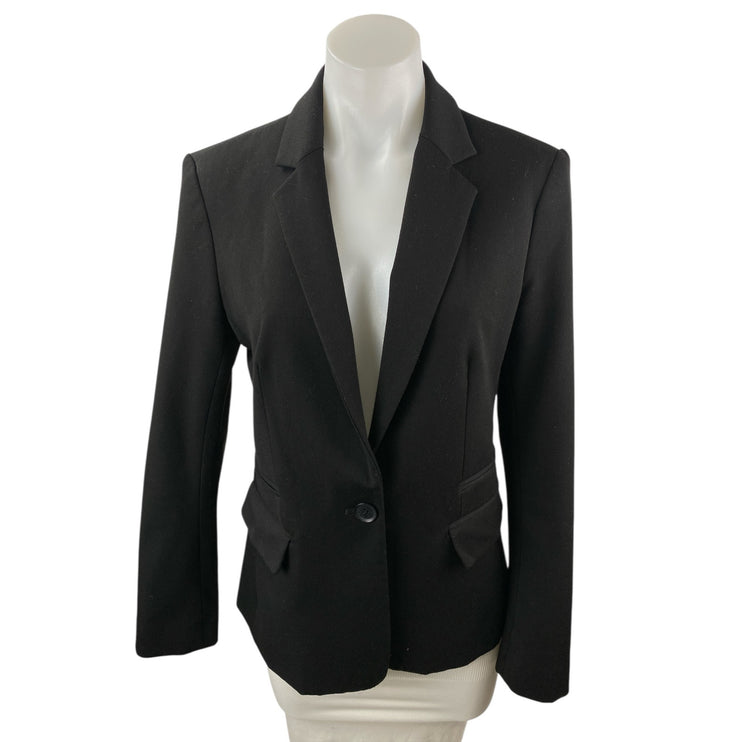 Express Black Notched Collar Long Sleeve Cardigan Suit Blazer Coat Jacket Size 8