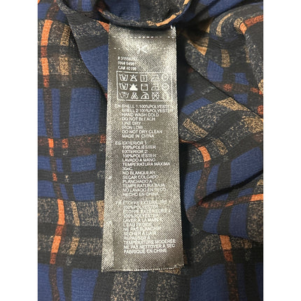 Forever 21 Women's Long Sleeve Plaid Sheer Mesh Button Up Shirt Top Size 1X