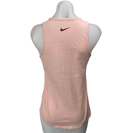 The Nike Tee Coral Logo Spellout Sleeveless Workout Athletic Tank Top Size XS