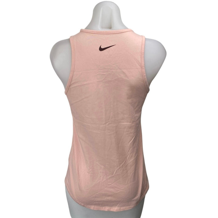 The Nike Tee Coral Logo Spellout Sleeveless Workout Athletic Tank Top Size XS