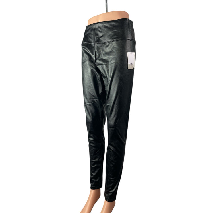 NEW BP. Women's Black Faux Leather Vegan High Waisted Leggings Pants Size L