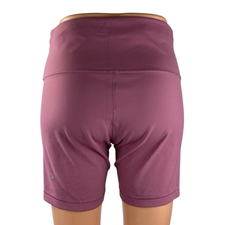 Lululemon Wunder Train Women's Pink High-Rise Activewear Yoga Biker Shorts 10