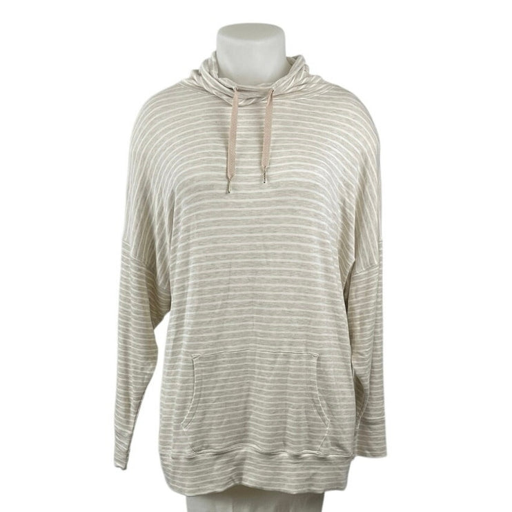 NEW Marks & Spencer Stripe Hooded Long Sleeve Casual Lounge Tee T-Shirt Top 18