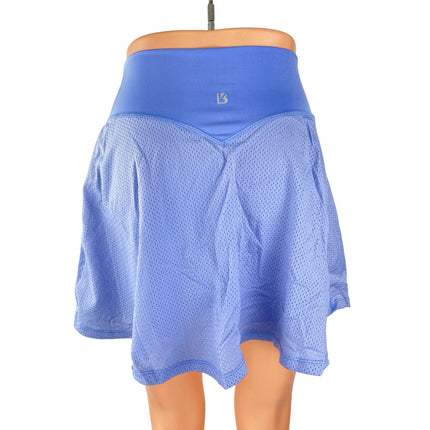 Buff Bunny Blue Cellular Blue Mesh A Line Tennis Golf Athletic Skort Skirt Sz M
