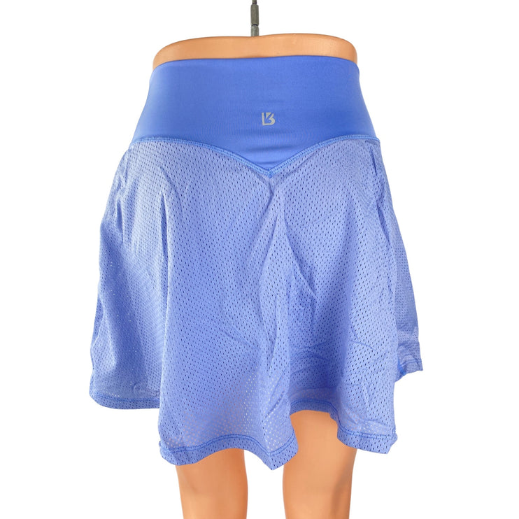 Buff Bunny Blue Cellular Blue Mesh A Line Tennis Golf Athletic Skort Skirt Sz M