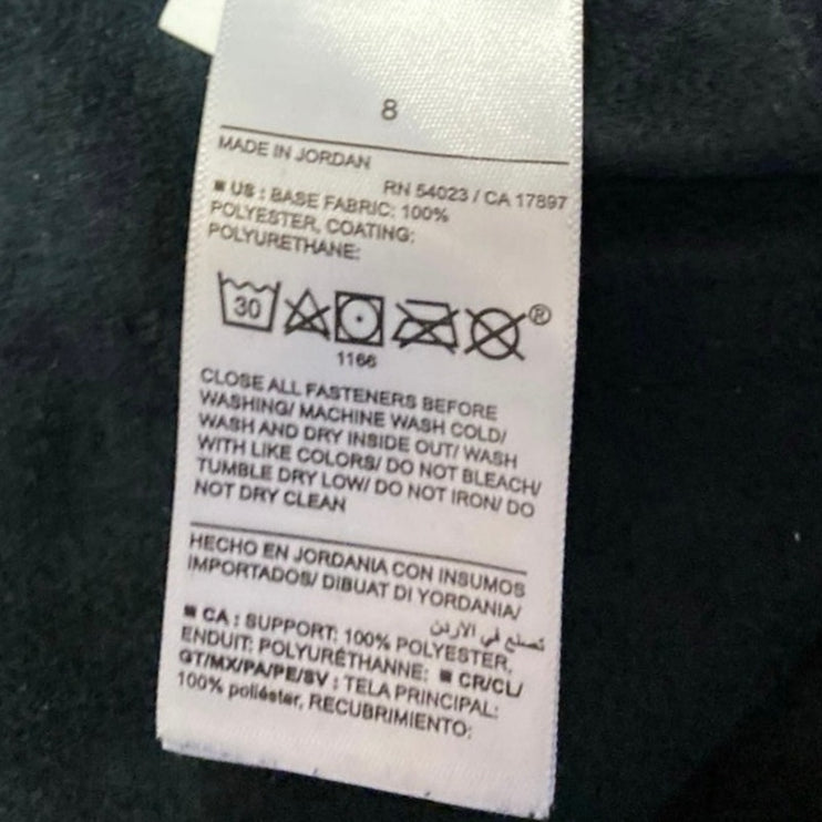 Old Navy OG Loose Women's Black Faux Leather High Rise Straight Trousers Pants 8
