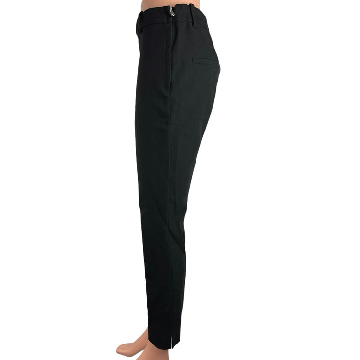 Zara Woman Black Mid Rise Side Zip Straight Leg Trouser Dress Pants Size S