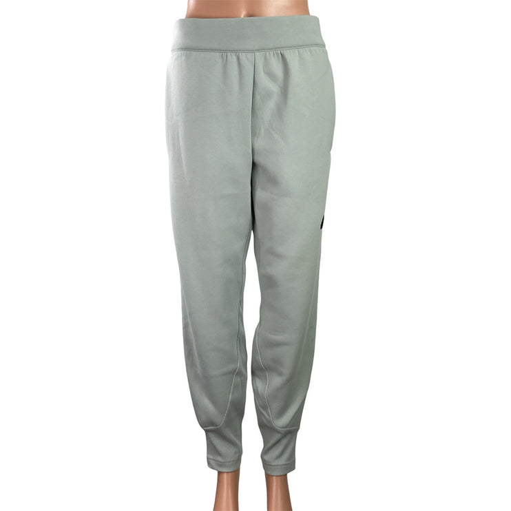 Adidas Women's Gray Elastic Waist Casual Logo Tapered Leg Trouser Jogger Pants L