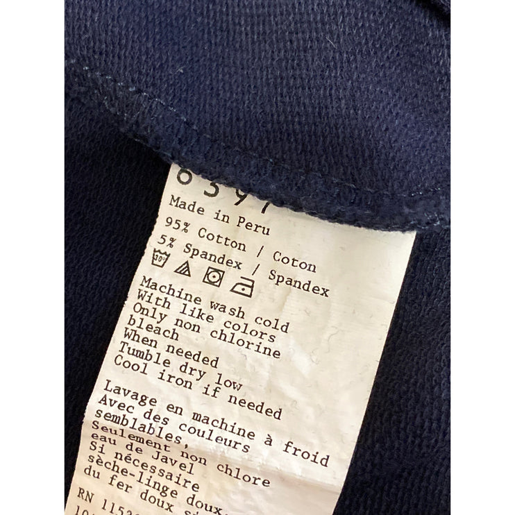 6397 Women's Navy Blue Long Sleeve Crew Neck Boxy Sweater Sweatshirt Top Size M