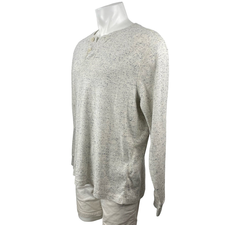 J.Crew Oarsman Heritage Brushed Henley Long Sleeve Sweatshirt Sweater Top Sz XL