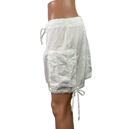 & Other Stories Women's White Tie Hem Pocket Mid Waist Pencil Mini Skirt Size M