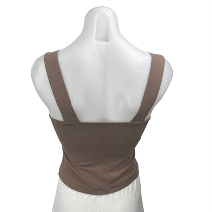 Abercrombie & Fitch Brown Sleeveless Square Neck Cami Camisole Tank Top Size M