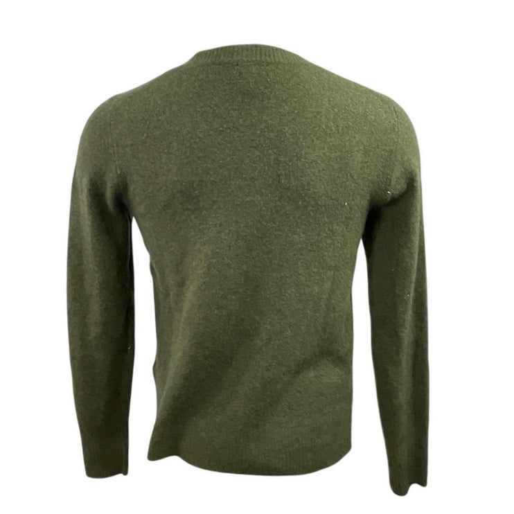 J.Crew Men's Green Wool Knitted Long Sleeve Crew Neck Sweatshirt Sweater Top S