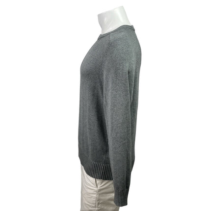 J.Crew Men's Gray Long Sleeve Knit Crew Neck Pullover Sweatshirt Sweater Top M