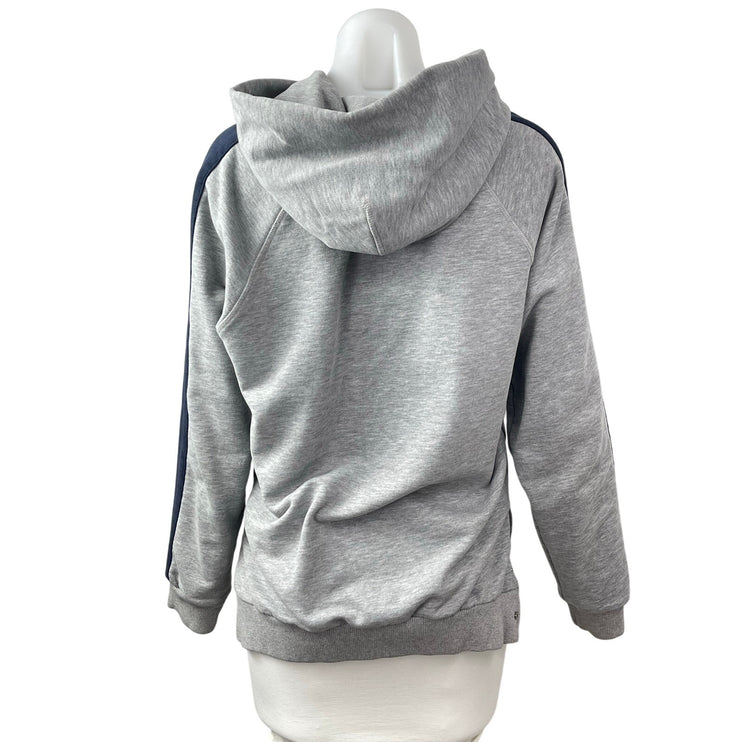 Hydrogen Tennis Womens Gray Skull UK Graphic Hoodie Hooded Sweatshirt Top Size M