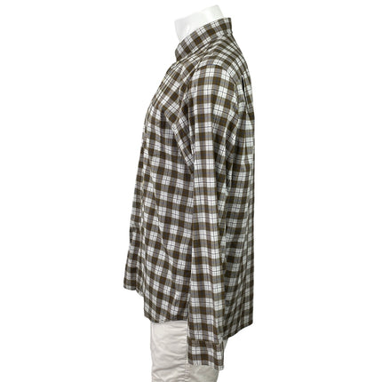 Gap Men's Olive Green Stretch Standard Fit Long Sleeve Button Down Shirt Top L