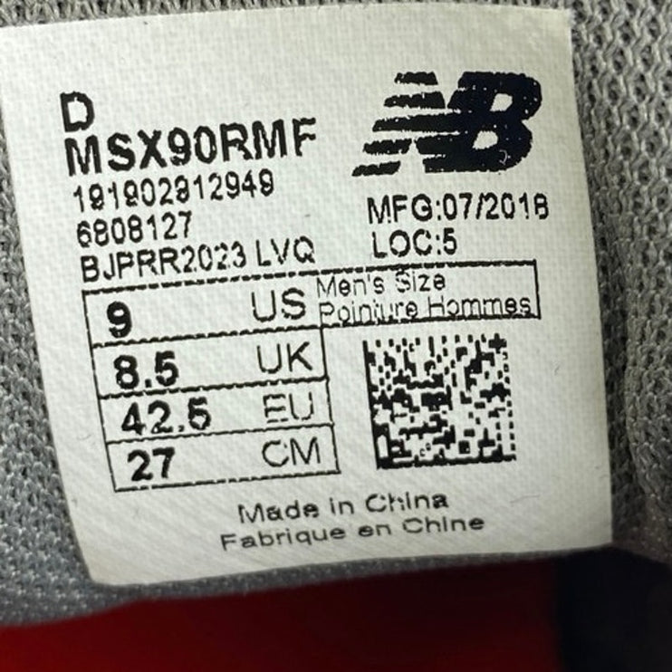 New Balance X-90 Men's Gray Orange Colorblock Lace Up Sneakers Shoes Size 9