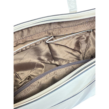 LOVEVOOK White Ivory Faux Leather Vegan Shoulder Pouch Tote Satchel Handbag OS