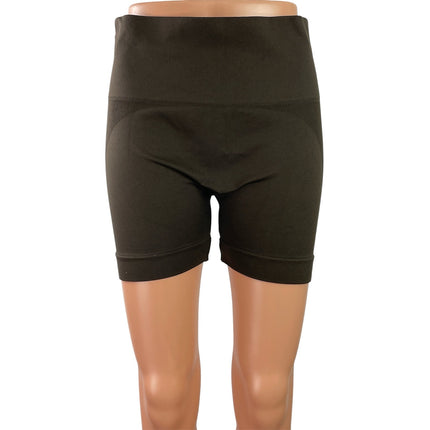 Set Active Women's Brown Mid Rise Athletic Activewear Biker Running Shorts Sz XL